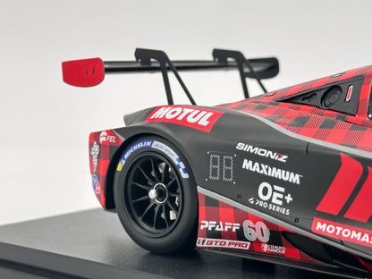 TOPSPEED 1/18 McLaren 720S GT3 Evo #9 Pfaff Motorsports Plaid Red Plaid Resin Model
