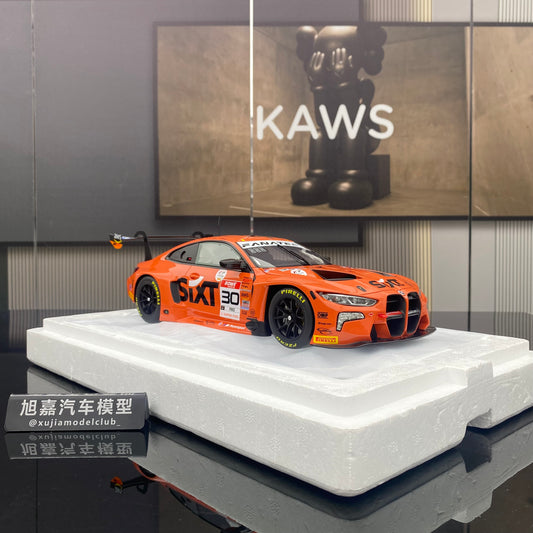 Topspeed 1/18 BMW M4 GT3 M4 GT3 BMW M Team WRT orange-red painting simulation car model ornaments