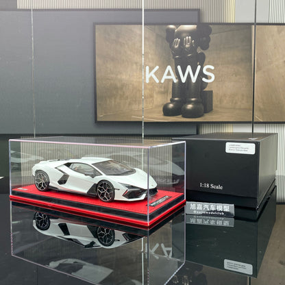Colección de adornos de simulación de coche Lamborghini Reveulto Starlight White a escala 1/18