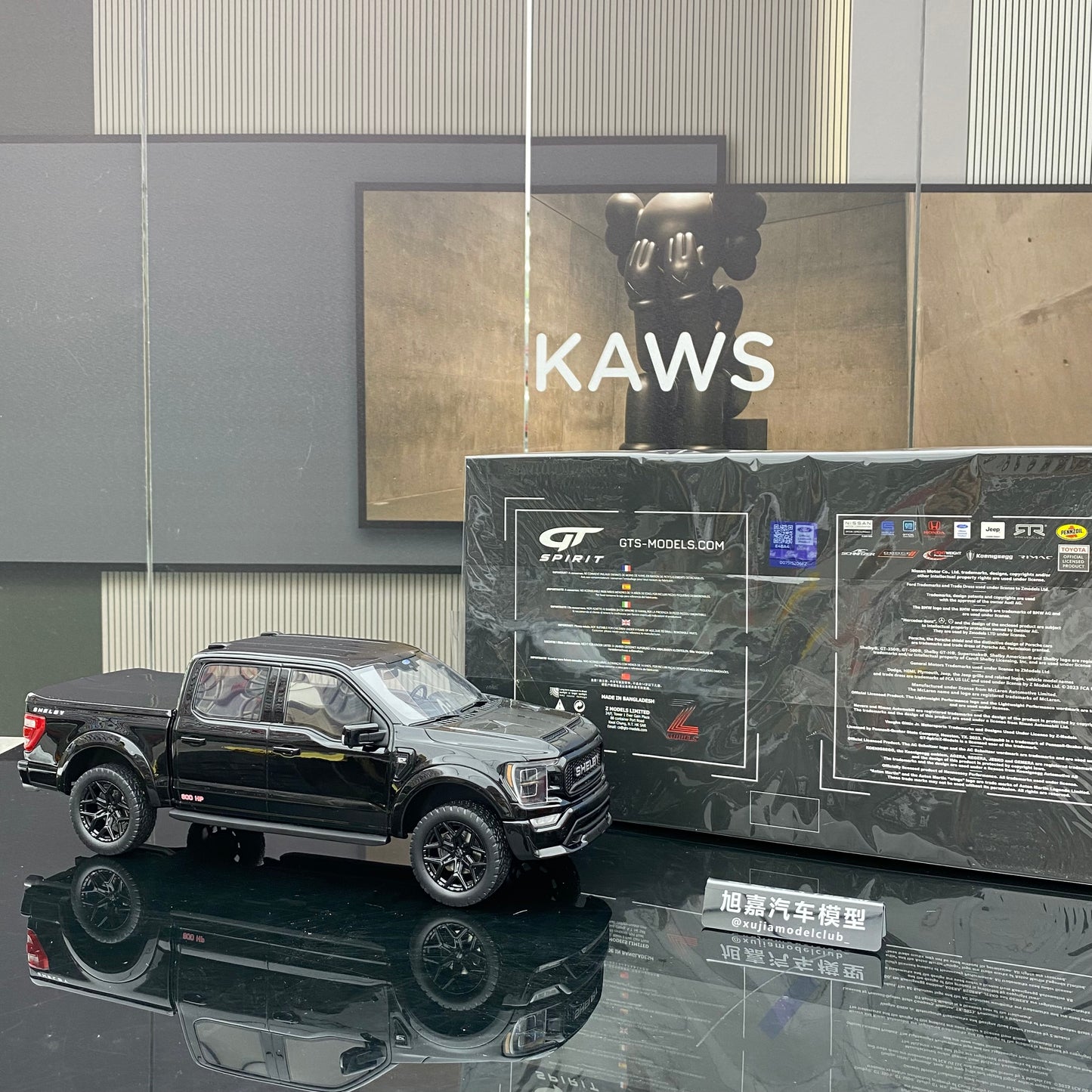 GT Spirit 1/18 Ford Shelby F-150 Pickup Truck Black Simulation Car Model GT919