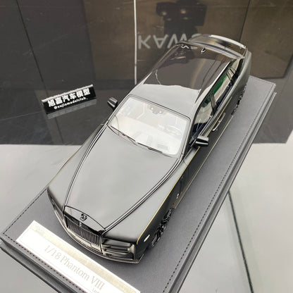 VMB 1/18 Rolls-Royce Phantom Matt Black Glossy Black Double Color Matching Limited Edition Car Model Ornament
