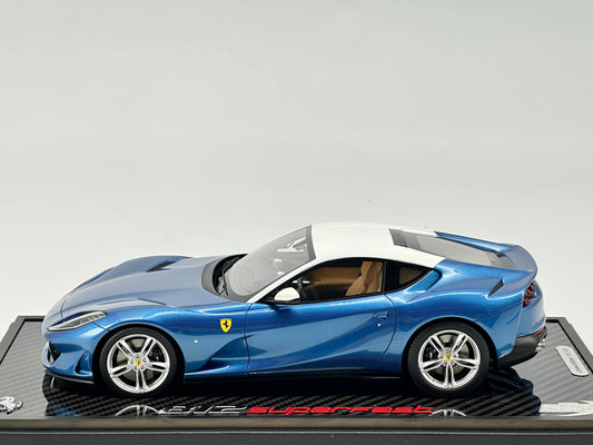 BBR 1/18 Ferrari 812 Superfast Light Metallic Blue Limited Edition Car Model Birthday Gift Ornaments