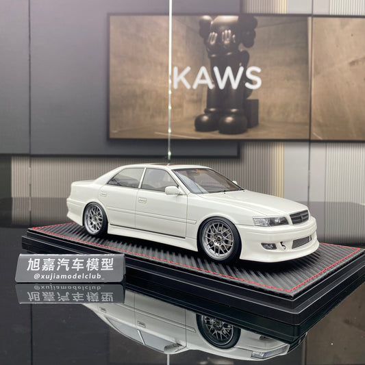 Ignition Model 1/18 Isuzu JZX100 Chaser + Engine Pearl White Limited Edition Car Model Ornament