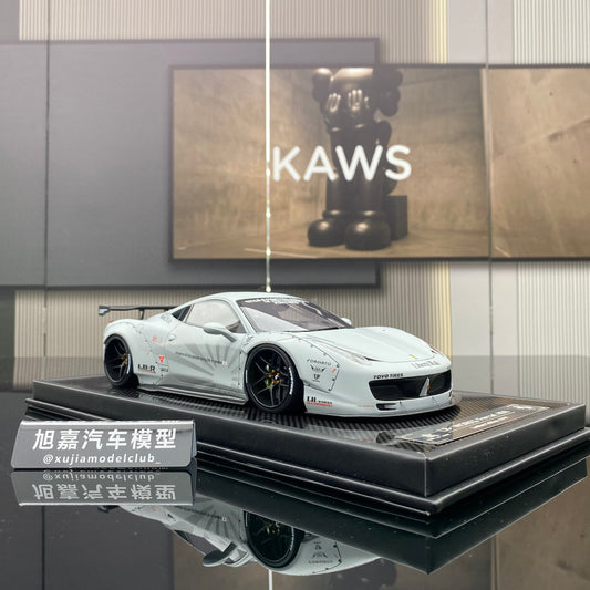 BBA CAR MODEL 1/18 Ferrari 458 modified gray simulation car model