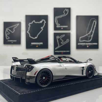HH Model 1/18 Pagani Huayra Silver & Black Carbon HH662