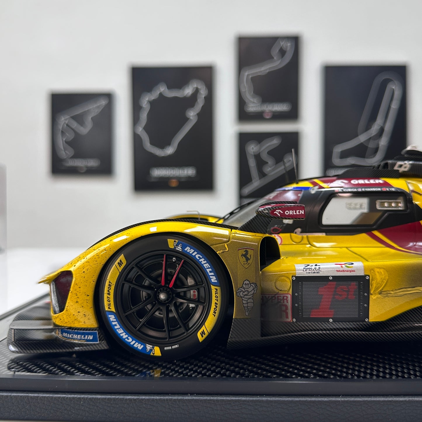BBR 1/12 Ferrari 499P Le Mans 2025 - Ye Yifei's championship sprint in dirty form - Le Mans #83 - BBR1228Cdirty