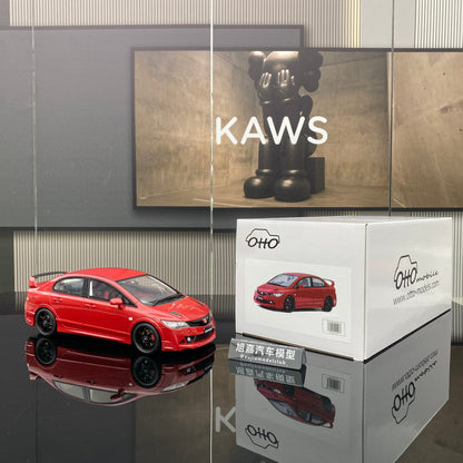 OTTO 1/18 HONDA CIVIC MUGEN RR(FD2) red simulation car model