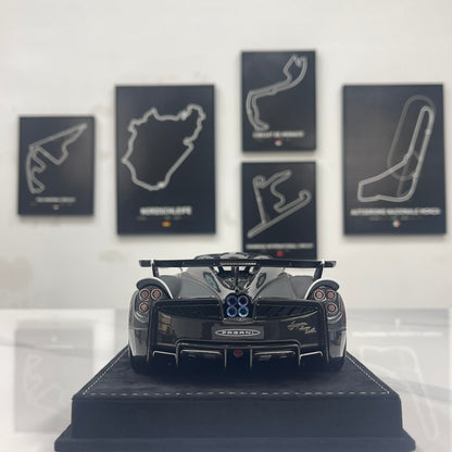 HH Model 1/18 Pagani Huayra Matte Black Carbon HH663