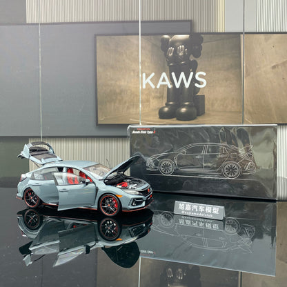 LCD 1/18 HONDA CIVIC TYPE R alloy full-open simulation car model ornaments