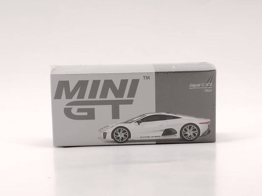 MINIGT 1/64 Jaguar C-X75 Silver Alloy Car Model MGT00960