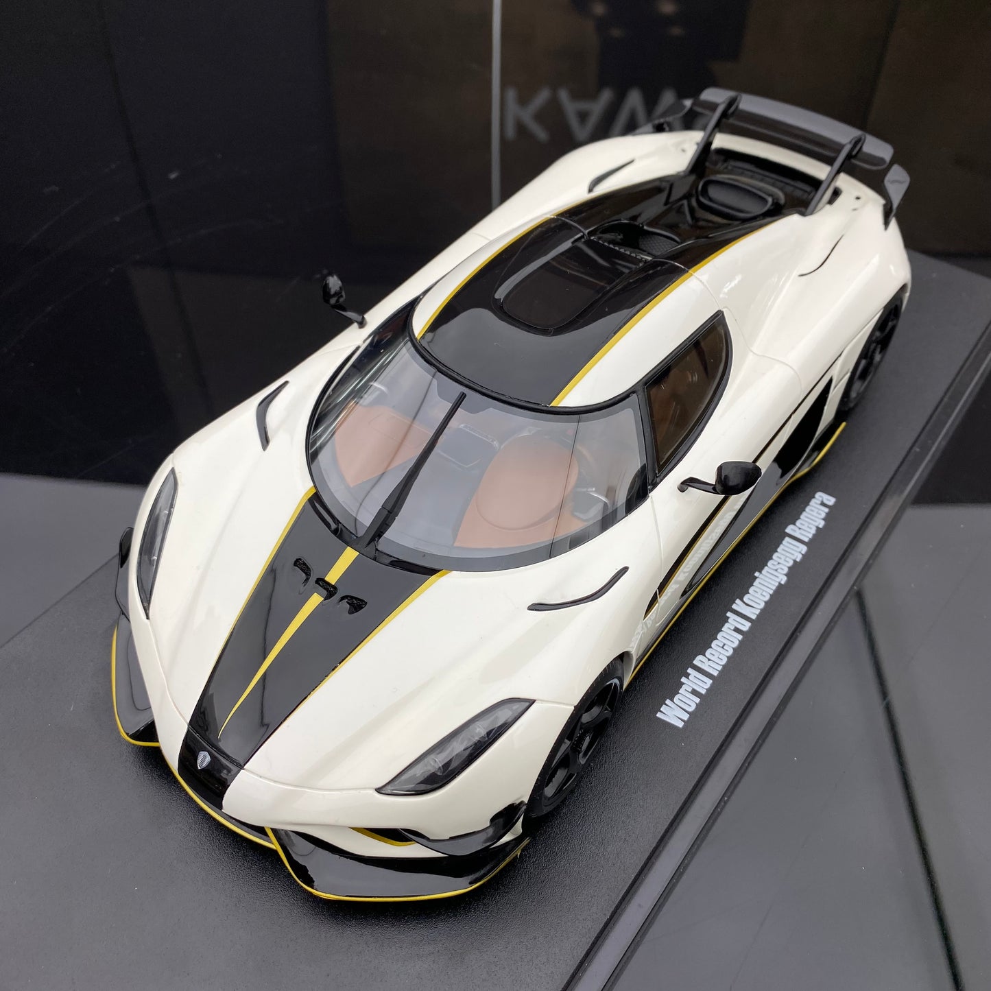 GT Spirit 1/18 Koenigsegg REGERA RECORD white resin car model ornament