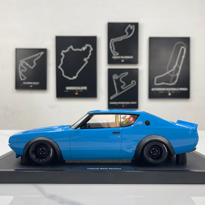 OTTO 1/18 Nissan Skyline 2000 GT-R (KPGC110) by LB-Works - Blue (OT1210)