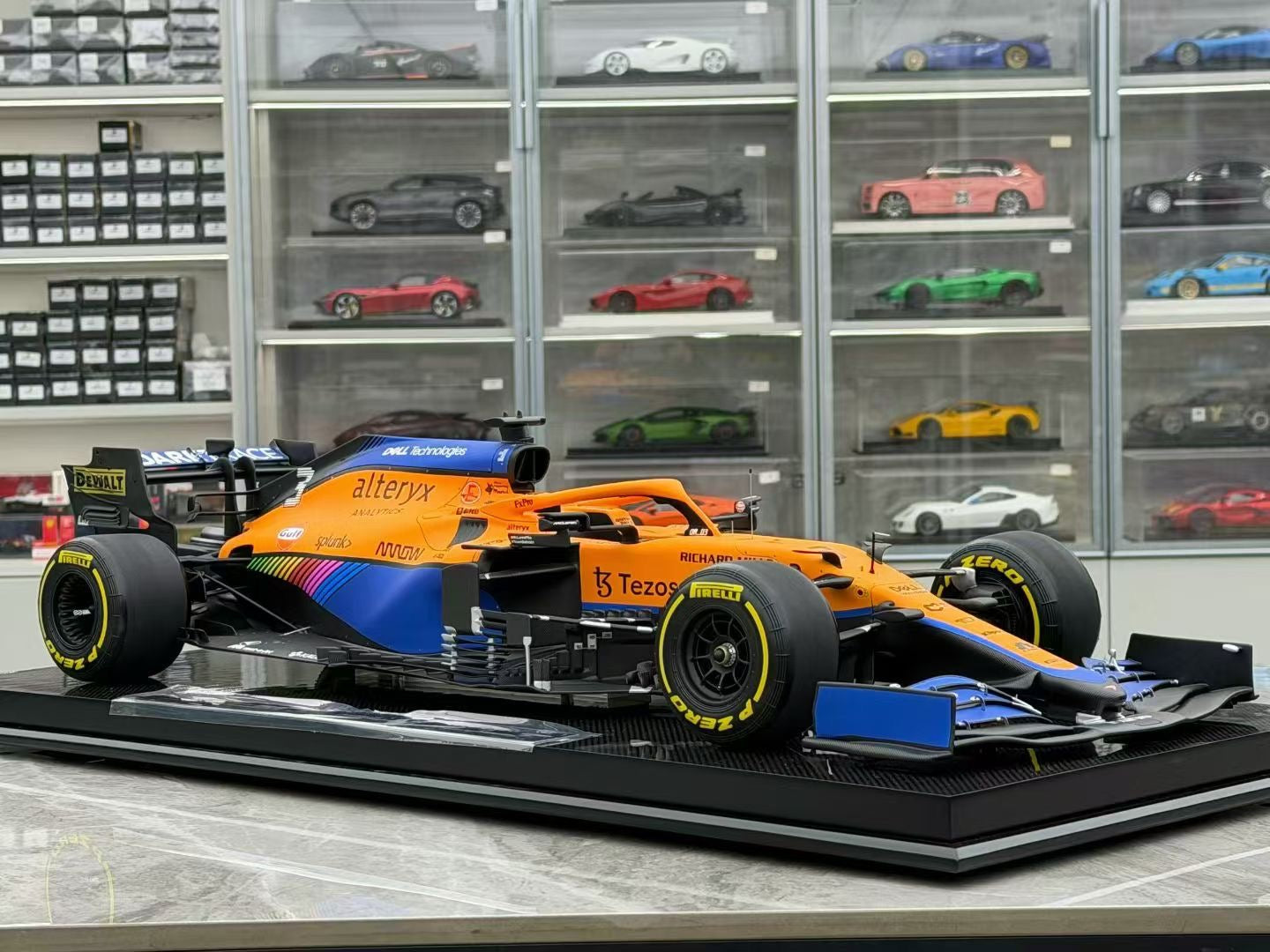 Amalgam 1:8 McLaren MCL35M 2021 Monza, Italy #3 Daniel Ricciardo 50/50 DDJ075