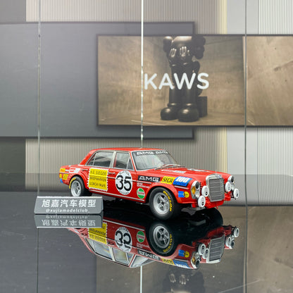 Minichamps 1/18 Benz 300SEL 6.8AMG Red Pig - Modelo de coche de resina, regalo de colección