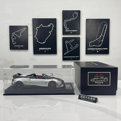 HH Model 1/18 Pagani Huayra Silver & Black Carbon HH662
