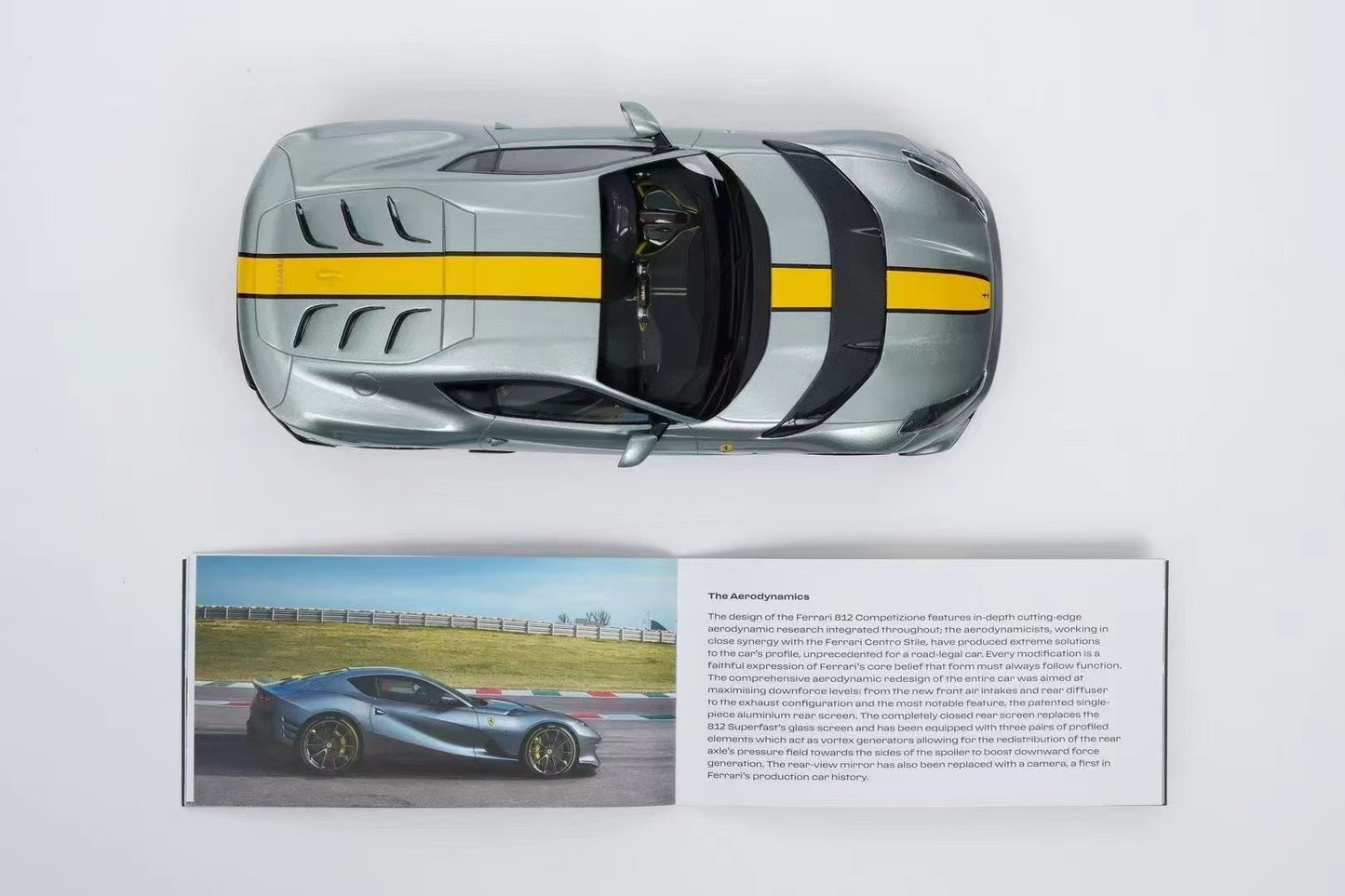 Amalgam 1:18 Ferrari 812 Competizione Cockburn Gray Resin Model