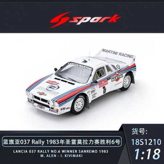 SPARK 1/18 LANCIA 037 RALLY NO.6 WINNER SANREMO 1983
M. ALEN - I. KIVIMAKI 18S1210
