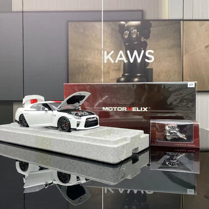 MH 1/18 Nissan GTR R35 50th Anniversary Alloy Full Opening Simulation Car Model

Nissan GTR R35 White