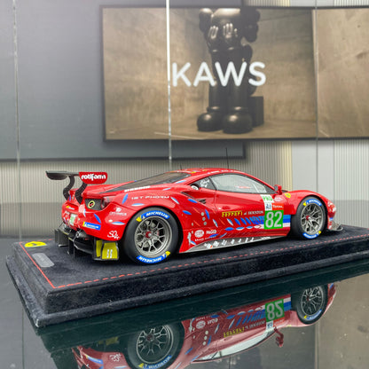 BBR 1/18 Ferrari 488 GTE LM GTE PRO Team Risi Le Mans 2020 - N. 82