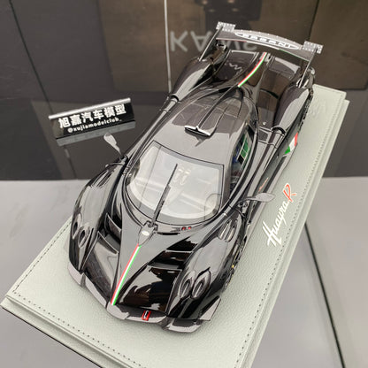 BBR 1/18 Pagani Huayra R gloss black/Italian flag limited edition car model