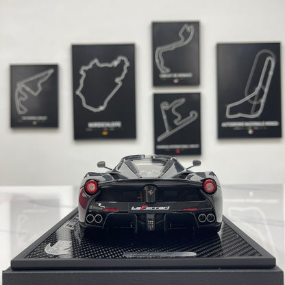 BBR 1/18 Ferrari LaFerrari Alloy Full Opening Carbon Fiber Leather Case Version Black BBR182244CH
