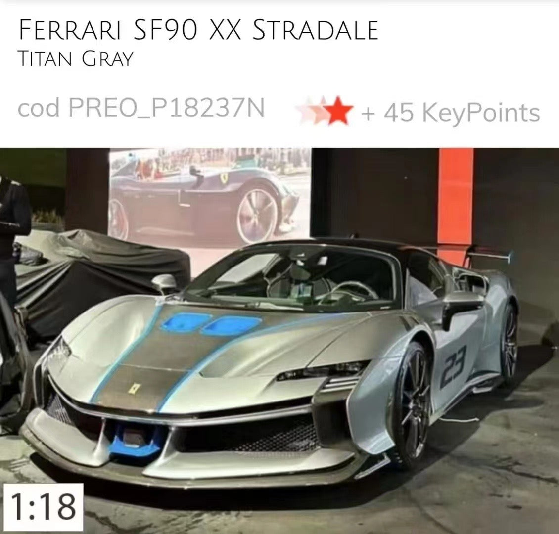 pre-sell BBR 1/18 Ferrari SF90 XX Stradale limited edition car model ornament