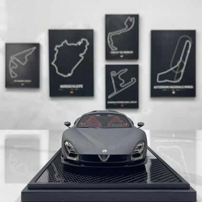 BBR 1/18 Alfa Romeo 33 Stradale Matte Black Carbon Fiber P18264GCH