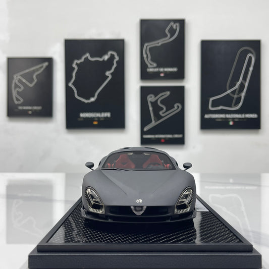 BBR 1/18 Alfa Romeo 33 Stradale Matte Black Carbon Fiber P18264GCH