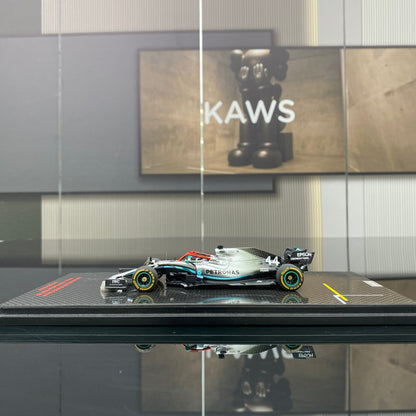 SPARK 1/43 Mercedes-Benz AMG F1 Team W10 2019 Monaco Grand Prix Victory No. 44 Hamilton Silver Green Painting Car Model