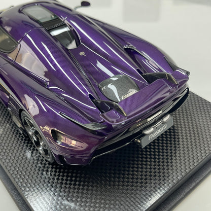 FRONTIART 1/18 Koenigsegg Regera Carbon Purple Limited Edition Model Car