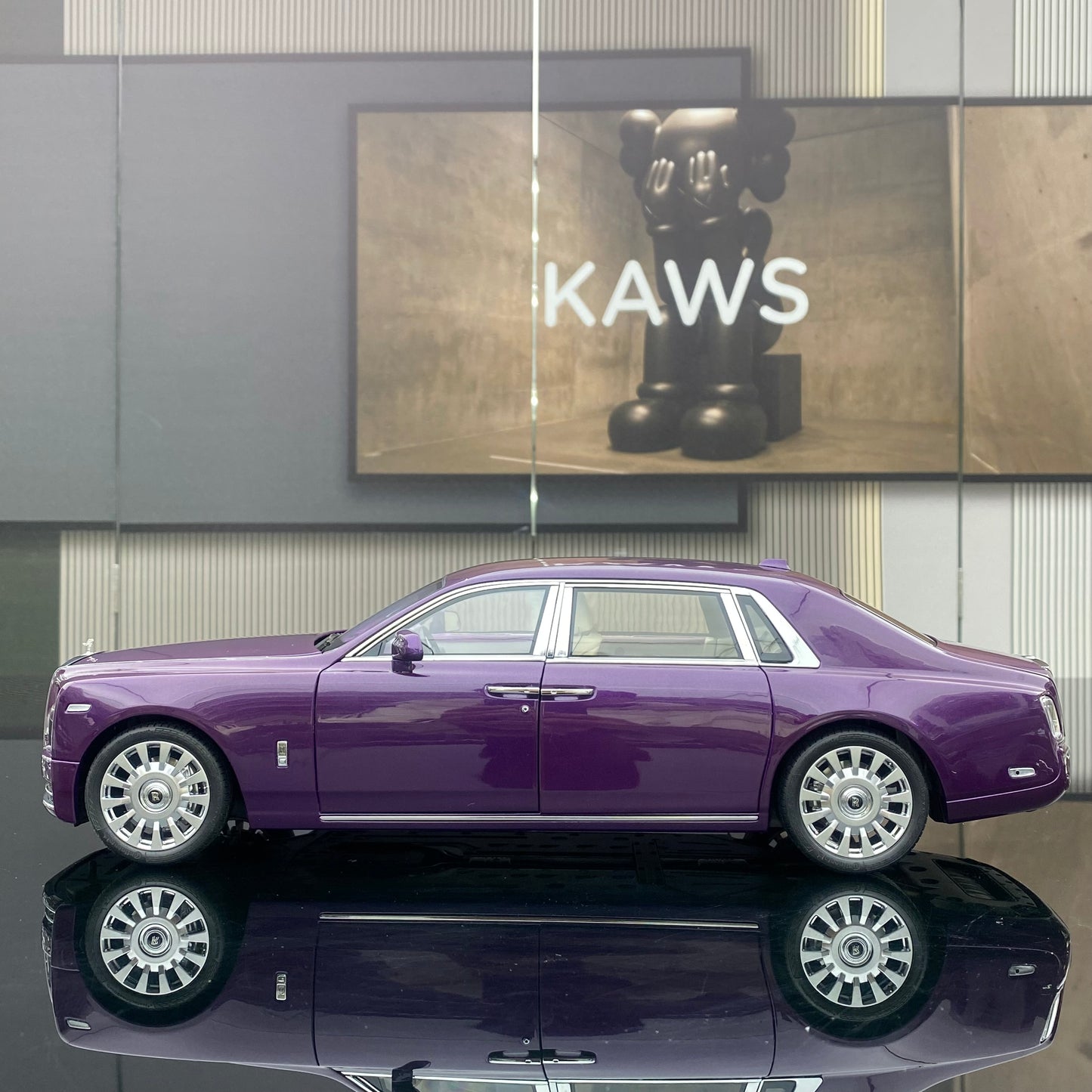ZP 1/18 Rolls-Royce Phantom Pearlescent Purple Alloy Fully Open Simulation Car Model