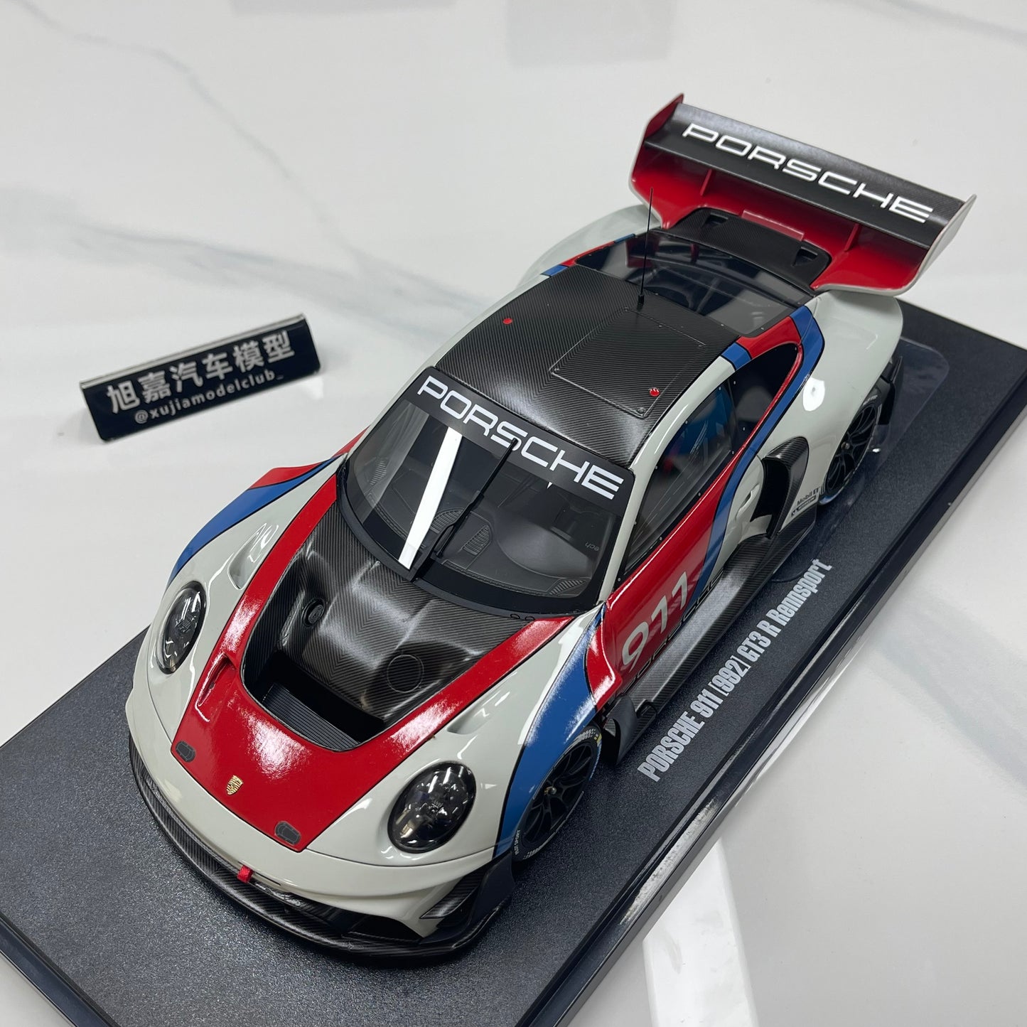 GT Spirit 1/18 Porsche 911 (992) GT3 R Rennsport White/Red Livery GT495