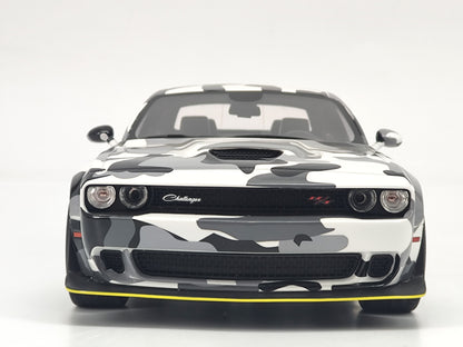 GT SPIRIT 1/18 Dodge Hellcat Black and White Camouflage Model Car Model