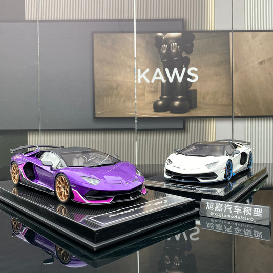 DM 1/18 Lamborghini SVJ Daniel limited edition car model ornament gift