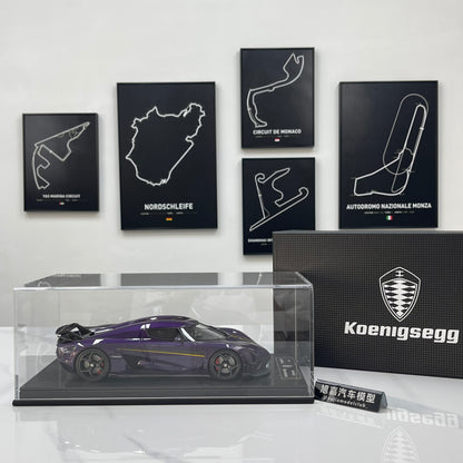 FRONTIART 1/18 Koenigsegg Regera Carbon Purple Limited Edition Model Car