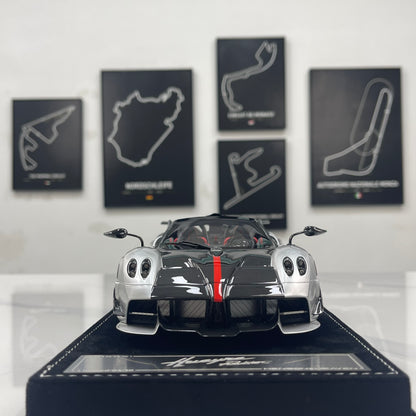 HH Model 1/18 Pagani Huayra Silver & Black Carbon HH662
