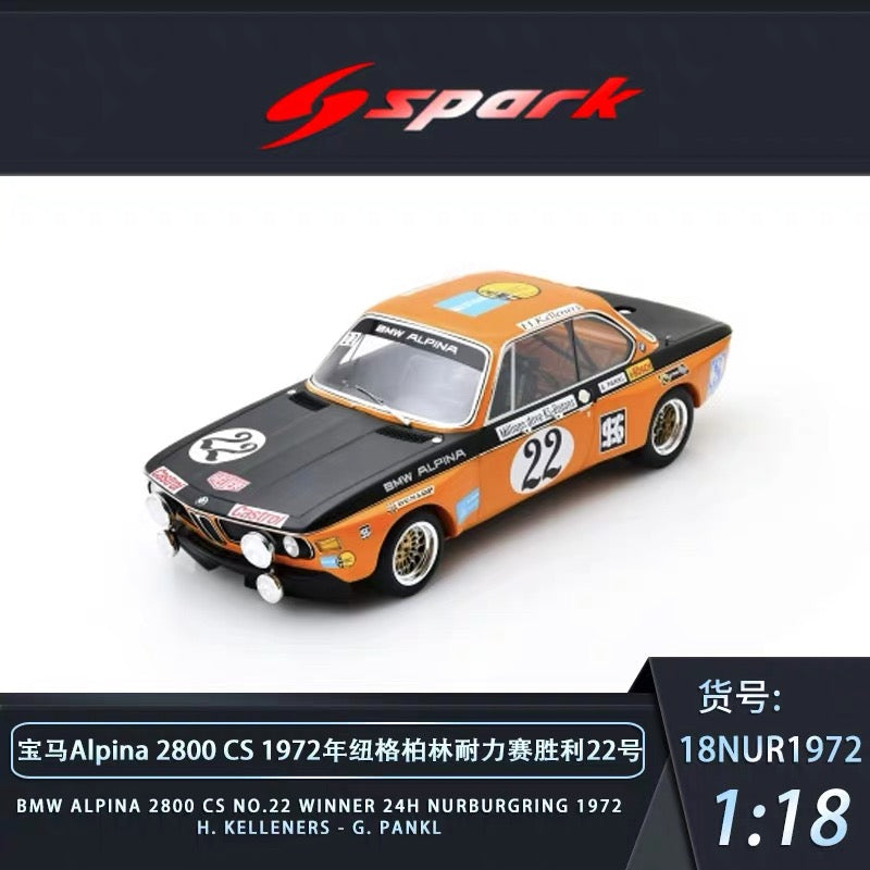 Spark 1/18 1972 Nürburgring, BMW Alpina Victory 22 18NUR1972