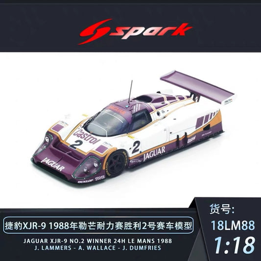 SPARK 1/18 JAGUAR XJR-9 NO.2 WINNER 24H LE MANS 1988
J. LAMMERS - A. WALLACE - J. DUMFRIES 18LM88