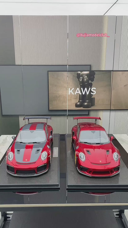 DM 1/8 Porsche 911 GT2RS trendy collectible ornaments simulation car model