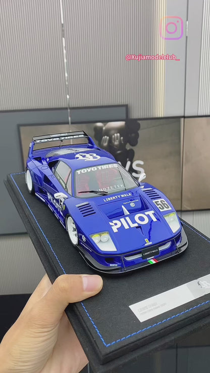 INNO 1/18 Ferrari LBWK F40 White Tokyo Auto Salon 2024 simulation car model ornaments
