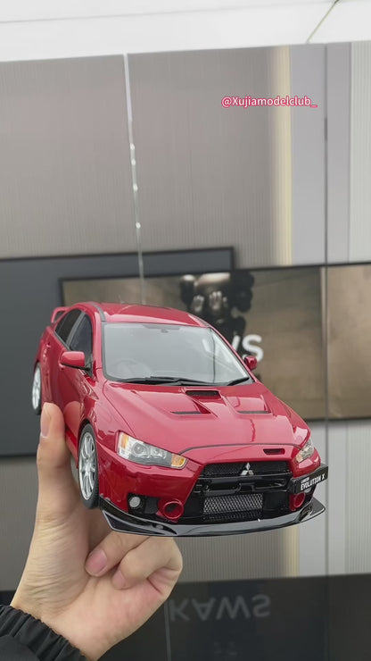 OTTO 1/18 Mitsubishi LANCET EVO XFQ 400 red resin car model ornament gift