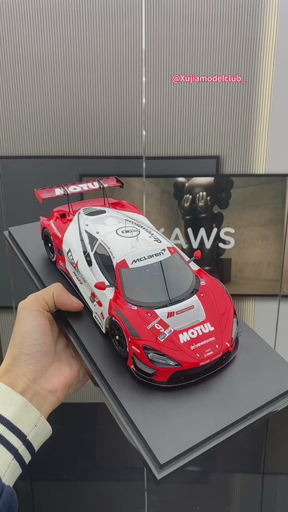 Topspeed 1/18 McLaren 720GT3 EVO #9 simulation car model collection ornaments
