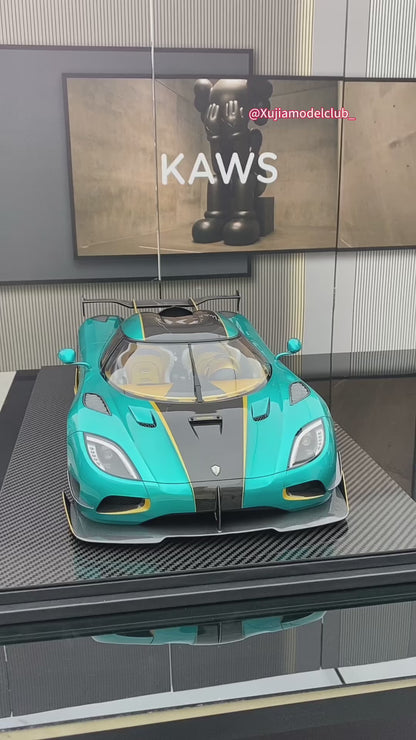 FRONTIART FA 1/8 Koenigsegg Agera RSR Ocean Blue Limited Edition Car Model Ornament