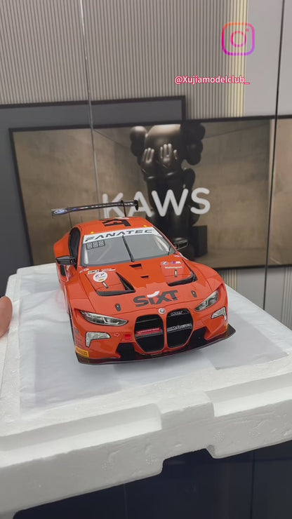 Topspeed 1/18 BMW M4 GT3 M4 GT3 BMW M Team WRT orange-red painting simulation car model ornaments