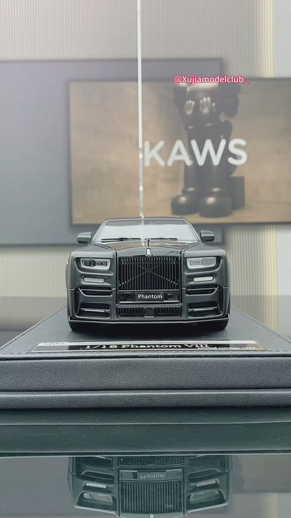 VMB 1/18 Rolls-Royce Phantom Matt Black Glossy Black Double Color Matching Limited Edition Car Model Ornament