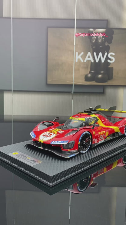 BBR 1/18 Ferrari 499P Team AF Corse 2023 n.º 50WEC 1000 Millas de Sebring 3.er puesto pintura roja