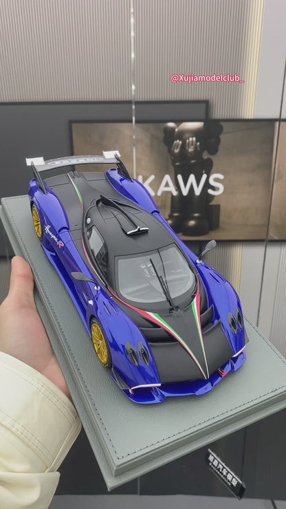 BBR 1/18 Pagani Huayra R blue simulation car model ornaments