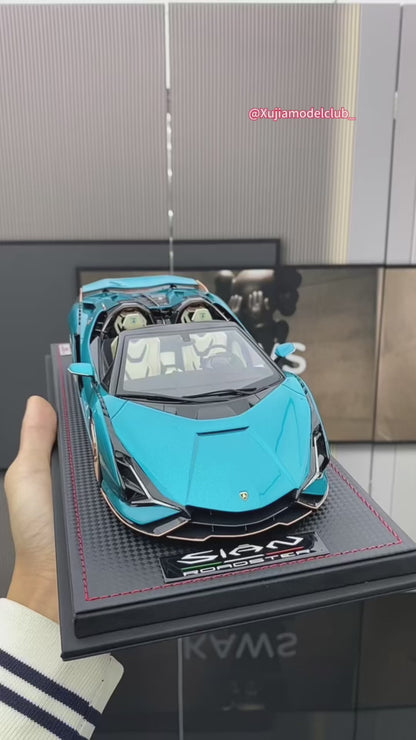 MR 1/18 Lamborghini Sian Roadster convertible limited edition simulation car model