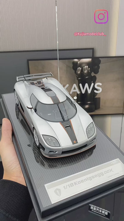 VMB 1/18 Koenigsegg CCX silver carbon fiber limited edition car model