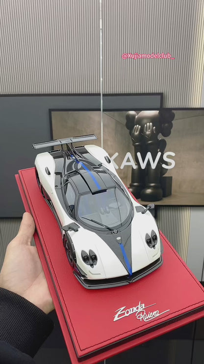 PEAKO 1/18 Pagani Zonda Riviera white limited edition car model ornament